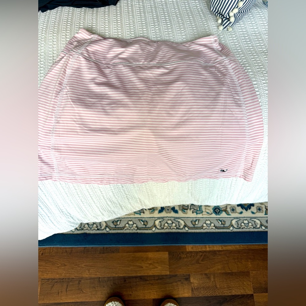 Vineyard Vines Light Pink Striped Mini Skirt